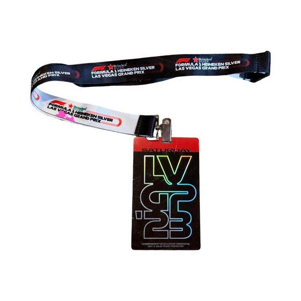 Formula 1 Las Vegas Grand Prix 2023 Saturday Souvenir Credential Lanyard F1 LV23